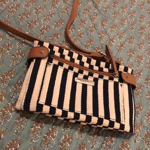 SALE!!! Navy and Cream Crossbody/Shoulder Bag